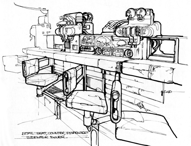 Illustration for article titled Blade Runner Sketchbook takes you back to the neo-noir future